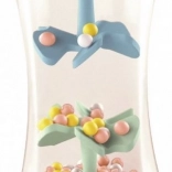 Djeco zornăitoare din lemn cu mărgele curcubeu și elice