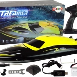 Barcă cu motor RC 2,4 GHz galbenă 35 km/h