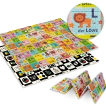 Humbi saltea puternică din spumă XPE, dublă față, 120 × 180 cu alfabet german