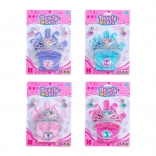 Set de bijuterii și mănuși pentru copii cu coroniță