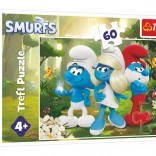 puzzle ștrumfii pădure fermecată 60 piese