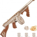 RoboTime machetă mecanică 3D din lemn – pistol-mitralieră THOMPSON
