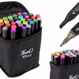 Set de 30 de markere pe bază de alcool Touch în husă