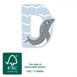 Literă din lemn D small foot