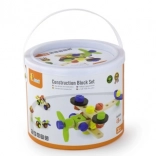 Set de construcție din lemn tip constructor în găletușă, 48 de piese (3+)