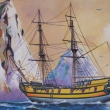 Modelul navei piraților Black Falcon 1:120