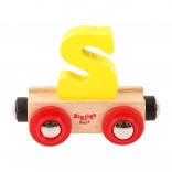 Bigjigs Rail vagon din lemn – litera S