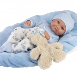 Păpușă realistă bebeluș cu corp din vinil complet - băiat 40 cm