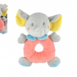 Zornăitoare din pluș în formă de elefant pentru bebeluși 14 × 20 cm