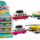 Mașinuță de teren cu barcă sau elicopter metalic