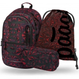 BAAGL 3 SET Core Red Polygon: rucsac, penar, săculeț