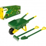 set de grădinărit pentru copii cu roabă John Deere