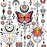 Autocolante termotransfer cu motiv de fluturi