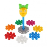 Piramidă de stivuire cu inele, din plastic, 26 cm – 3 variante