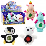 Jucărie de pluș de strâns cu biluțe senzoriale în burtică 20 cm – mix animale