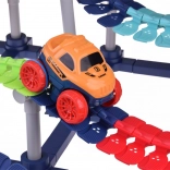 Set lung de pistă auto flexibilă de curse, 291 piese, cu mașinuță