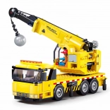 Sluban Town macara auto cu bilă de demolare set de construcție