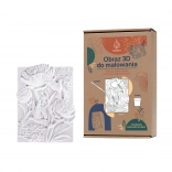 Omalovăi 3D din ghips Candellana – flori de bujor, set cu vopsele și pensule