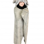 Cozy Noxxiez pătură călduroasă pentru copii cu glugă Elefant