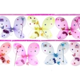 Aripi de fluture cu floricele – set cu bentiță și baghetă