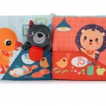 Cărticică textilă cu păpușă deget – lupul Ludovic învață să mănânce