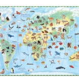 DJECO Puzzle de observație: animale din întreaga lume 100 piese