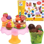 Set creativ deserturi colorate XL cu plastilină și accesorii, 21 piese