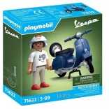 Set figurine Playmobil Vespa 150 Sprint Veloce 1969 albastră