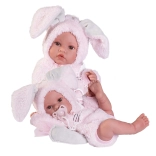 Păpușă realistă bebeluș Erika din vinil moale 42 cm