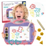 Woopie tablă magnetică de desen cu ștampile și șabloane