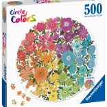 puzzle Ravensburger cercul culorilor – flori 500 piese