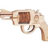 Puzzle 3D din lemn revolver pentru elastice Colt