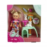 Păpușa Evička cu zgârie-nori pentru pisici