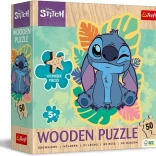 Puzzle de lemn cu 50 de piese Lilo & Stitch