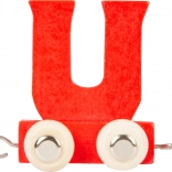 small foot trenuleț din lemn – litera U, vagon colorat