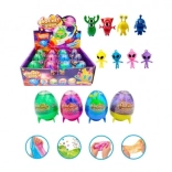 Teddies slime sclipitor cu extraterestru – masă distractivă cu figurină (mix de culori)
