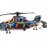 Elicopter de jucărie cu figurine și efecte