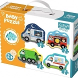 Puzzle pentru copii cu motive de vehicule de la Trefl