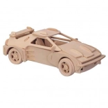 Puzzle 3D din lemn mașină sport Ferrari – model mare