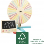 Roata norocului din lemn cu tablă școlară SMALL FOOT Active