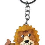 Breloc din lemn Leu