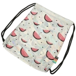 Rucsac tip sac cu efect holografic, cu motiv de pepeni