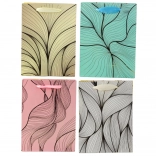 Pungă cadou cu model ondulat auriu 23 × 18 × 10 cm