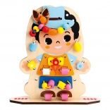 bino îmbrăcare distractivă – joc din lemn cu înșirat pentru copii