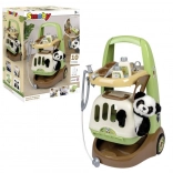 Smoby cărucior veterinar cu panda și cutie de transport 2‑în‑1