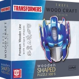 Puzzle din lemn, față-verso, TREFL Wood Craft Origin Transformers Optimus Prime, 505 piese