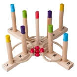 Joc de aruncat inele din lemn WOODY