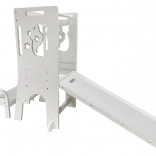 Turn de învățare reglabil cu pisicuță, cu tobogan și tablă