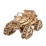 UGEARS vehicul off-road pe șenile – puzzle mecanic 3D din lemn