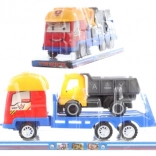 Camion de plastic basculant cu mecanism inerțial